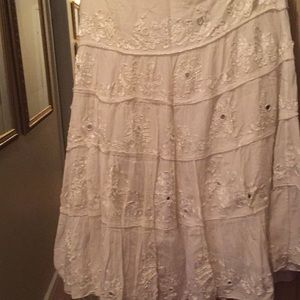 White full skirt with lots if detail